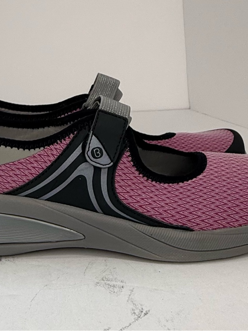 Women's BZees Pink Mary Jane Active Shoes with Hook-and-Loop Strap - Picture 5 of 7